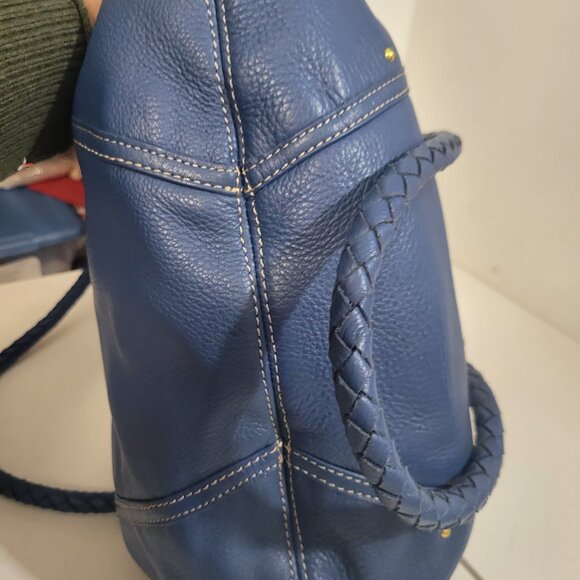 Like new Blue Leather Bag by Maxx New York Signature - Picture 5 of 5